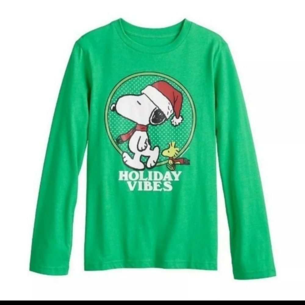 Peanuts Snoopy Holiday Vibes T-Shirt Boys M 10-12 (Or Unisex) BNWT SO 1 LEFT!
